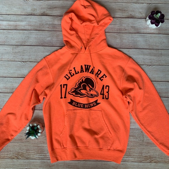 champion neon orange hoodie